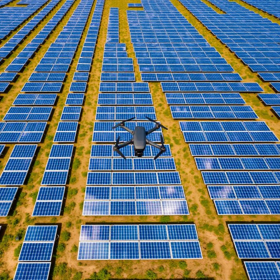 Solar farm drone mapping